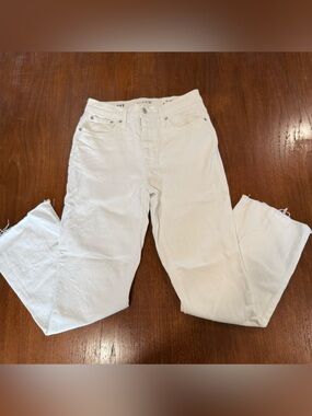 J.Crew White 9" Demi Boot Crop Jeans